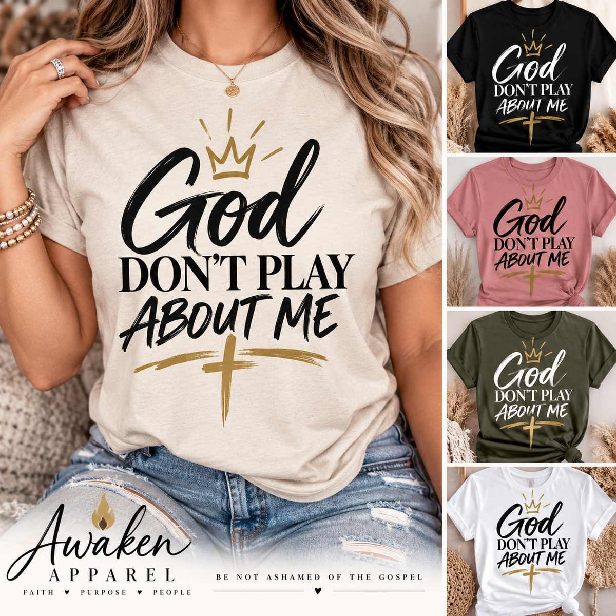 God Don't Play About Me tee